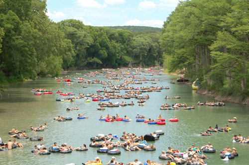 Photo: The famous Horseshoe Loop section of the Guadalupe River near Tube Haus in Canyon Lake, TX.