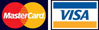 Image of Visa and Mastercard Logos, which are welcomed payment methods good at TubeHaus.com