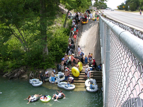 Photo: This is one of the "Put-in" points to float the Guadalupe River and Horseshoe Loop near Tube Haus, Canyon Lake, TX.