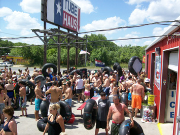 Large groups love Guadalupe River Tubing at Tube Haus because there is No Can Ban and they get a great Group Discount!